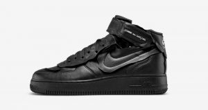 COMME des GARÇONS And Nike Air Force 1 Black Receives A Leather Texture! 01