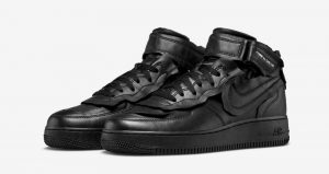 COMME des GARÇONS And Nike Air Force 1 Black Receives A Leather Texture! 02