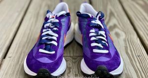 Closer Snaps Of sacai Nike VaporWaffle Dark Iris And Sesame 05