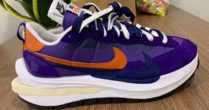 Closer Snaps Of sacai Nike VaporWaffle Dark Iris And Sesame