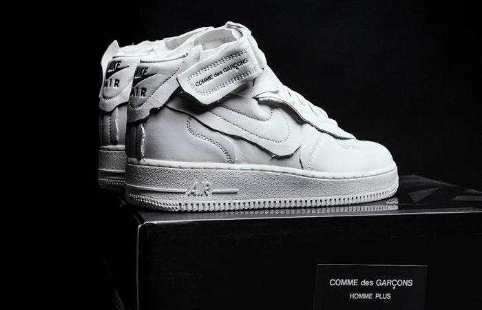Comme des Garcons Nike Air Force 1 Mid White DC3601-100 02