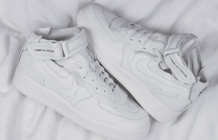 Comme des Garcons Nike Air Force 1 Mid White DC3601-100 03
