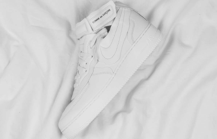 Comme des Garcons Nike Air Force 1 Mid White DC3601-100 04