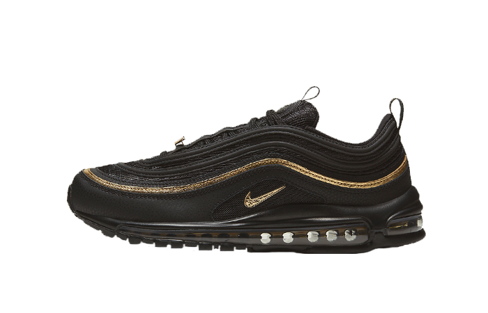 black  and  gold air max 97 trainers youth