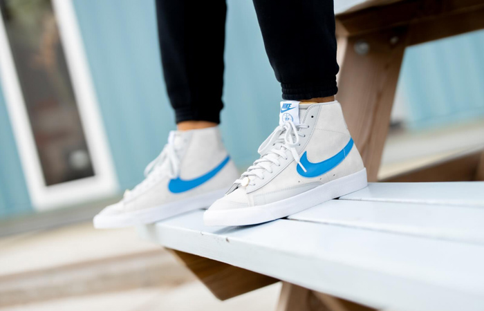 Nike Blazer Mid ’77 Grey Blue CV8927-001 on foot 01