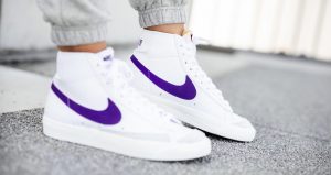 Nike Blazer Mid 77 White Voltage Purple Sail Is Only £65 After Final Reduction At Offspring! 01