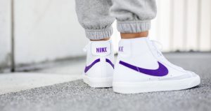 Nike Blazer Mid 77 White Voltage Purple Sail Is Only £65 After Final Reduction At Offspring! 04