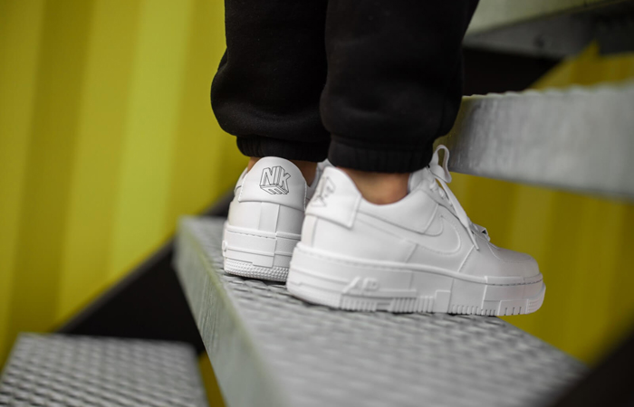 Nike Womens Air Force 1 Pixel White CK6649-100 on foot 03