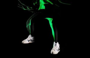 Sankuanz adidas Streetball Forum White Solar Green FY4721 on foot 02