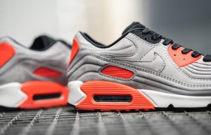 Nike Air Max 90 Lux Silver Bright Crimson CZ7656-001 08