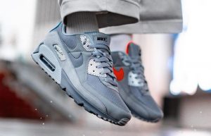 Nike Air Max 90 Moscow Grey Silver DC4466-001 on foot 01