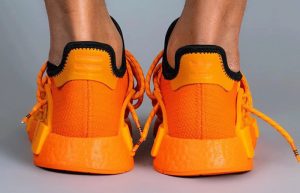 Pharrell adidas NMD Hu Yellow Orange GY0095 on foot 03