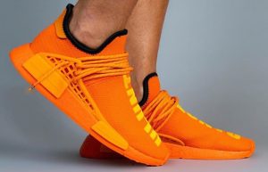 Pharrell adidas NMD Hu Yellow Orange GY0095 onfoot 04