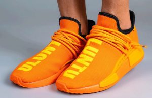 Pharrell adidas NMD Hu Yellow Orange GY0095 onfoot 05