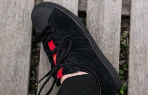 adidas Superstar ADV Thrasher Core Black Red FY9025 on foot 03
