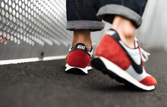 Nike Daybreak Pure Platinum Red Grey DB4635-001 on foot 03