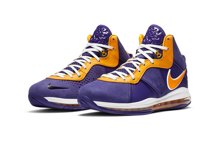 Nike LeBron 8 Lakers Purple Orange DC8380-500 02