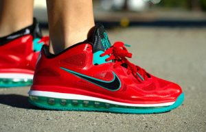 Nike LeBron 9 Low Liverpool Action Red DH1485-600 on foot 02