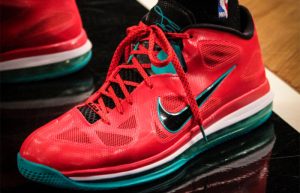 Nike LeBron 9 Low Liverpool Action Red DH1485-600 on foot 03