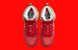 Todd Bratrud Nike Dunk High Strawberry Cough Red CW7093-600 up