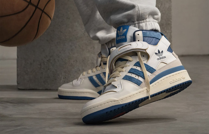 adidas OG Forum 84 High Off White Bright Blue FY7793 on foot 01