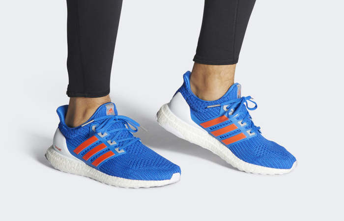adidas Ultra Boost 4.0 DNA Blue White G55462 on foot 01