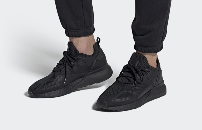 adidas ZX 2K Boost Core Black GY2689 on foot 01