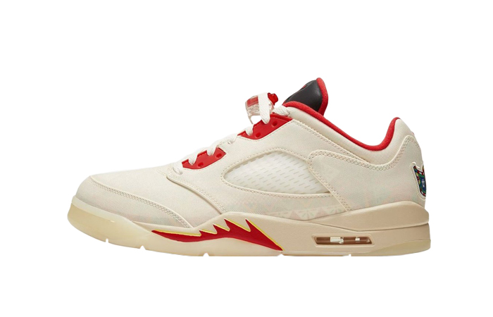 Air Jordan 5 Low Chinese New Year Pearl White Chile Red DD2240-100 01