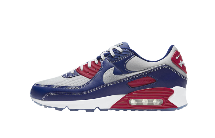 blue and red air max 90