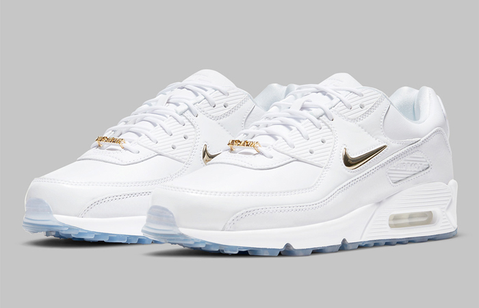 white and gold nike air max 90