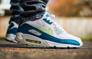 Nike Air Max 90 Spruce Lime White CZ2908-100 on foot 01
