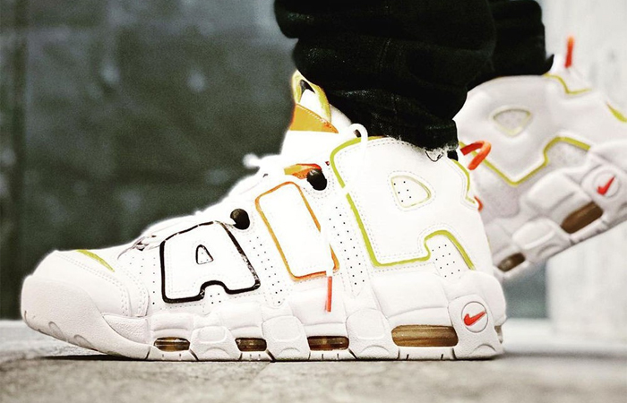 Nike Air More Uptempo Rayguns White DD9223-100 onfoot 01