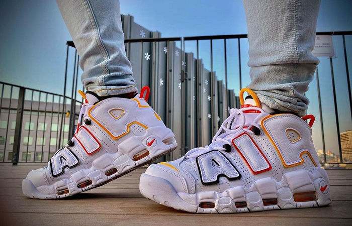 Nike Air More Uptempo Rayguns White DD9223-100 onfoot 02