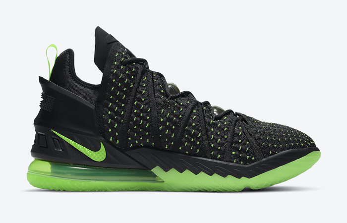 Nike LeBron 18 Dunkman Black Electric Green CQ9283-005 03