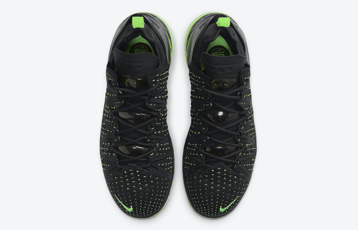 Nike LeBron 18 Dunkman Black Electric Green CQ9284-005 04