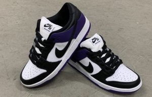 Nike SB Dunk Low White Black Court Purple BQ6817-500 02