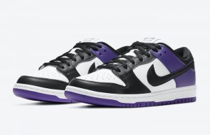 Nike SB Dunk Low White Black Court Purple BQ6817-500 05