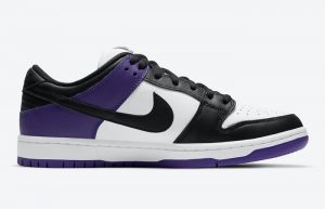 Nike SB Dunk Low White Black Court Purple BQ6817-500 06
