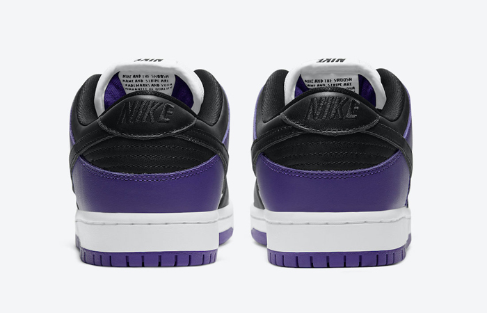 Nike SB Dunk Low White Black Court Purple BQ6817-500 08