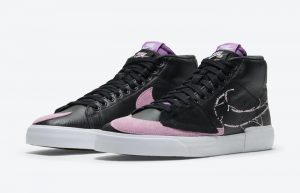 Nike SB Zoom Blazer Mid Edge Black Pink DA2189-002 02