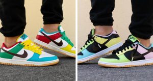 On Feet Images Of The Upcoming Nike Dunk Low “Free 99 Pack”