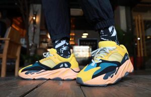 adidas Yeezy Boost 700 V1 Sun Yellow Orange GZ6984 on foot 03