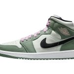 Green and clearance pink jordans