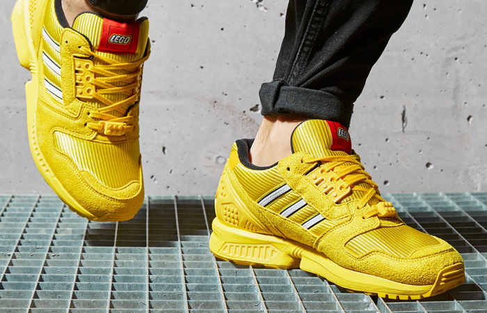LEGO adidas ZX 8000 Yellow White FY7081 onfoot 01