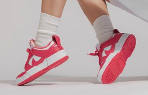 Nike Dunk Low Disrupt Siren Red White Womens CK6654-601 on foot 02