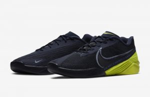 Nike React Metcon Turbo Blackened Blue Acid Yellow CT1243-400 02