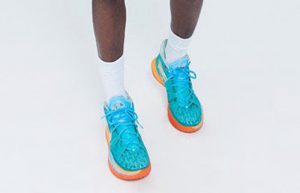 Concepts Nike Kyrie 7 Teal Orange Ice CT1137-900 on foot 01