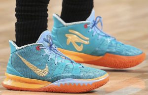 Concepts Nike Kyrie 7 Teal Orange Ice CT1137-900 on foot 02