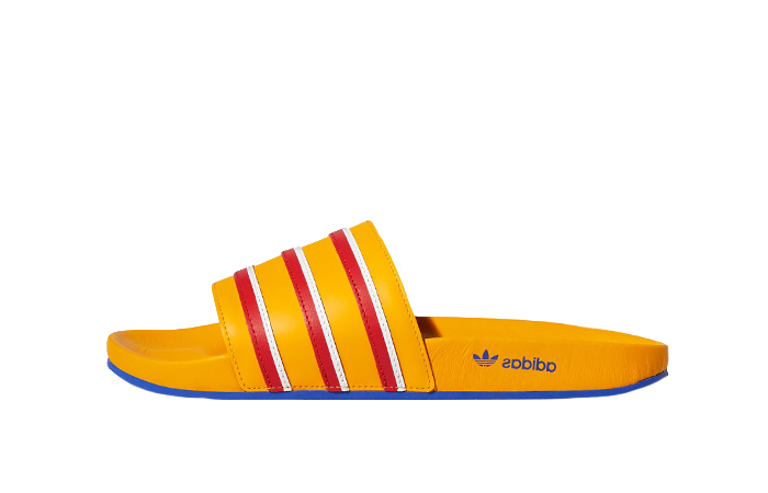 Eric Emanuel adidas Adilette Slides Bold Gold Red H02574 01