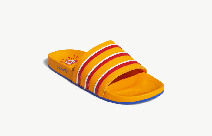 Eric Emanuel adidas Adilette Slides Bold Gold Red H02574 02
